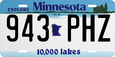 MN license plate 943PHZ
