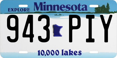 MN license plate 943PIY