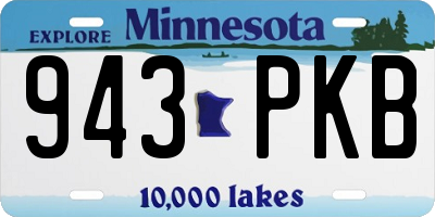 MN license plate 943PKB