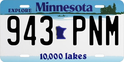 MN license plate 943PNM
