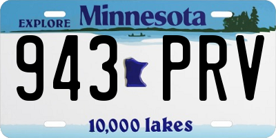 MN license plate 943PRV