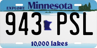 MN license plate 943PSL