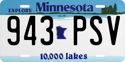 MN license plate 943PSV