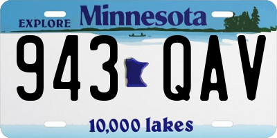 MN license plate 943QAV