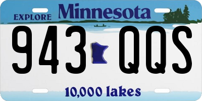 MN license plate 943QQS