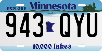 MN license plate 943QYU