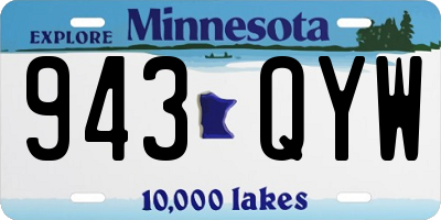 MN license plate 943QYW