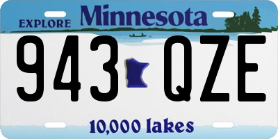 MN license plate 943QZE
