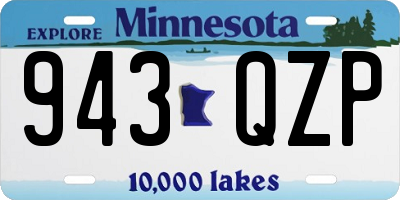 MN license plate 943QZP