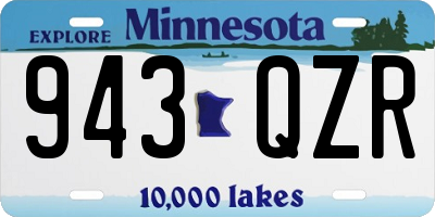 MN license plate 943QZR