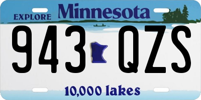 MN license plate 943QZS