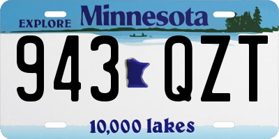 MN license plate 943QZT