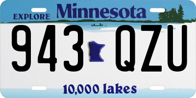 MN license plate 943QZU