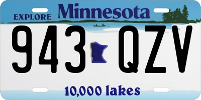 MN license plate 943QZV