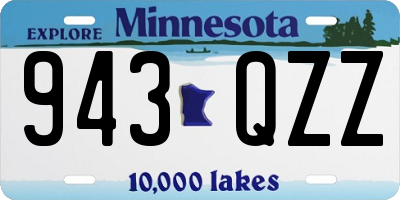 MN license plate 943QZZ
