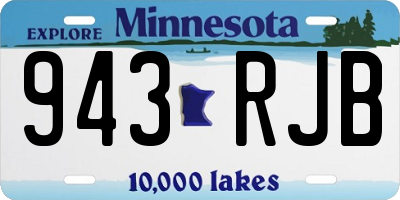 MN license plate 943RJB