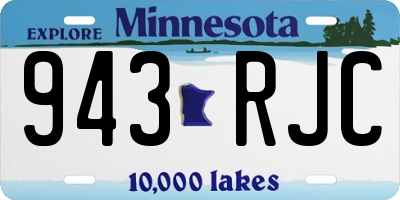 MN license plate 943RJC