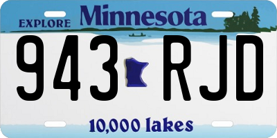 MN license plate 943RJD