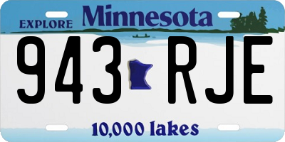 MN license plate 943RJE