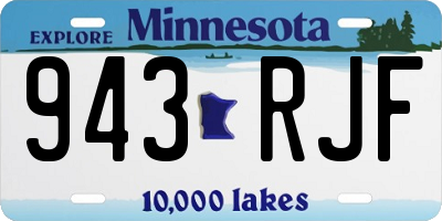 MN license plate 943RJF