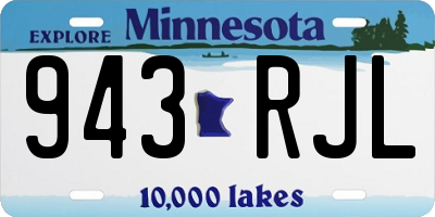MN license plate 943RJL