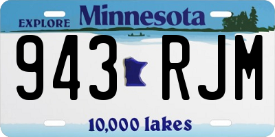 MN license plate 943RJM