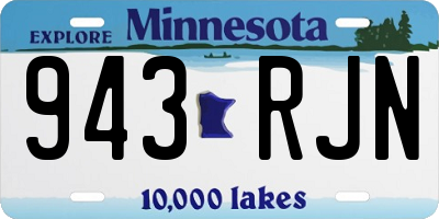 MN license plate 943RJN