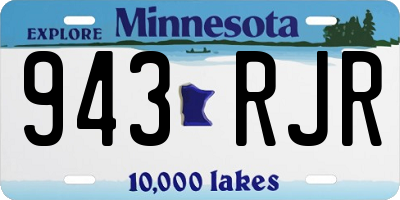 MN license plate 943RJR