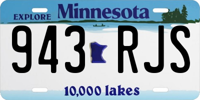 MN license plate 943RJS