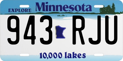 MN license plate 943RJU