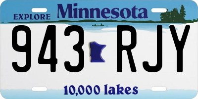 MN license plate 943RJY