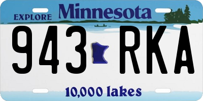MN license plate 943RKA
