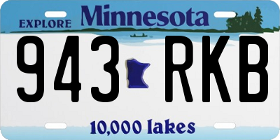 MN license plate 943RKB