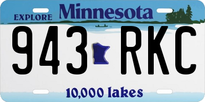 MN license plate 943RKC