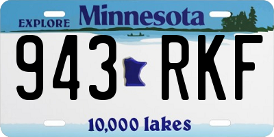 MN license plate 943RKF