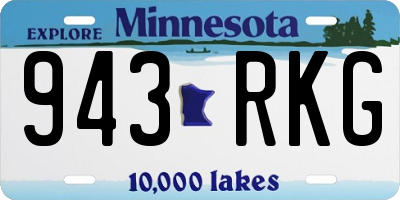 MN license plate 943RKG