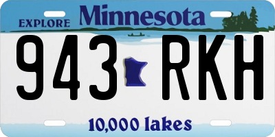 MN license plate 943RKH