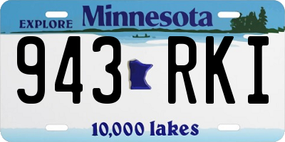 MN license plate 943RKI