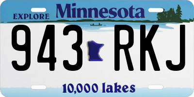 MN license plate 943RKJ