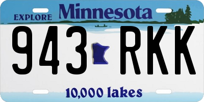 MN license plate 943RKK