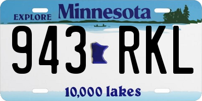 MN license plate 943RKL
