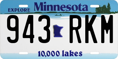 MN license plate 943RKM
