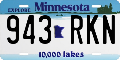 MN license plate 943RKN