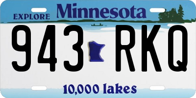 MN license plate 943RKQ