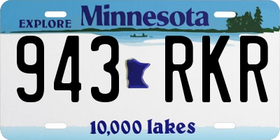 MN license plate 943RKR