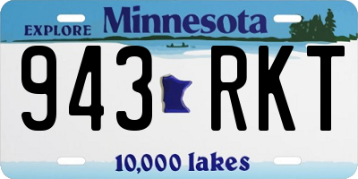 MN license plate 943RKT