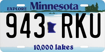 MN license plate 943RKU
