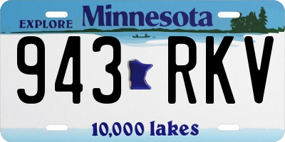 MN license plate 943RKV
