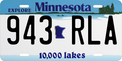 MN license plate 943RLA