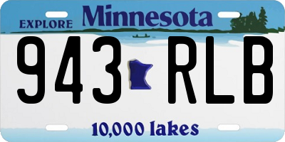 MN license plate 943RLB